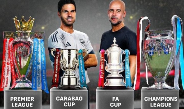 英超奇景！曼城阿森纳四线并进，3月决战将创英格兰足坛历史